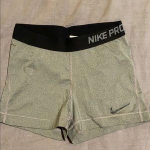 Nike Pro Shorts, black and gray
